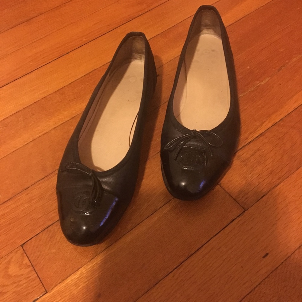 Chanel  Black  Ballet Flats